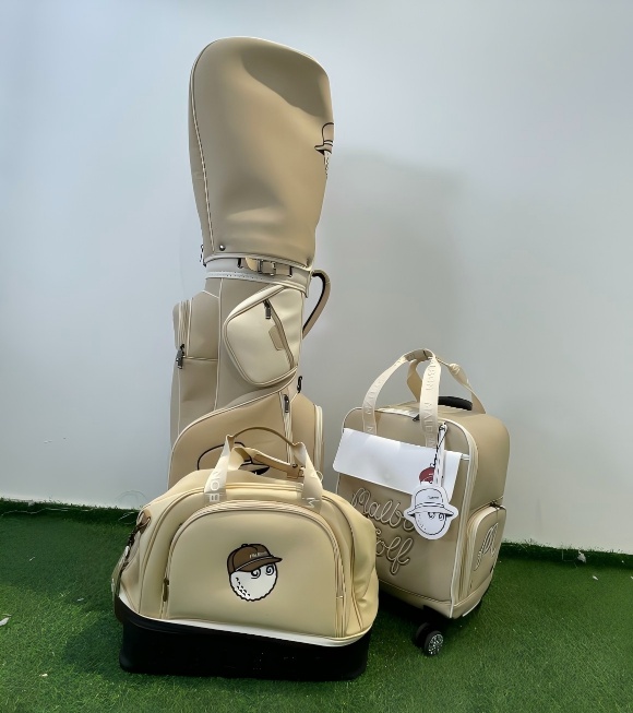 M1007-SET-1-3 베이지 캐디백&캐리어백&보스턴백 3종세트 말본  370000원