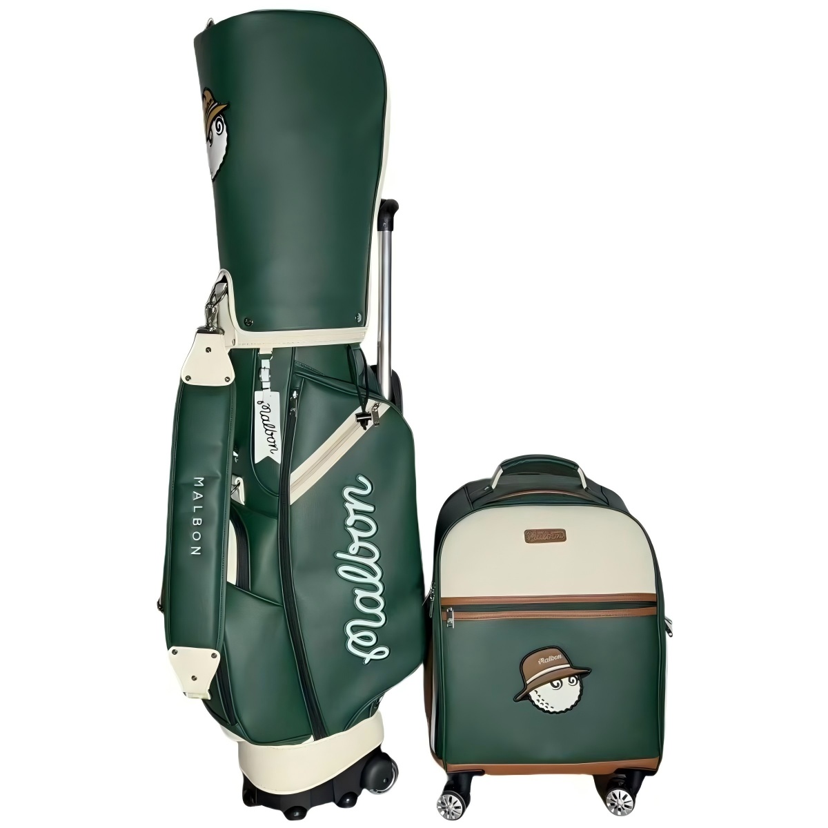 M1002-SET-1 그린 / 브라운/ 핑크 캐디백&캐리어백 2종세트 말본  310000원