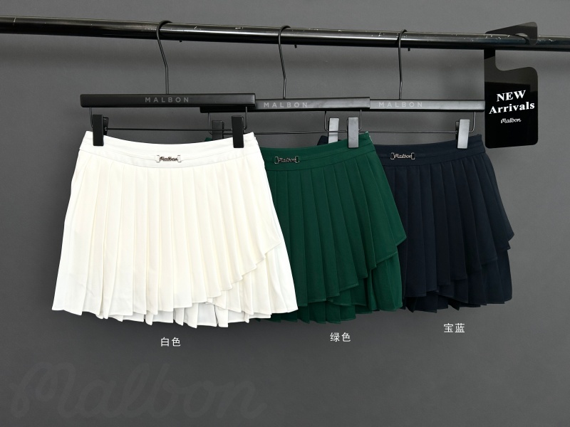 M3006 말본 여자 치마 화이트/그린/블랙