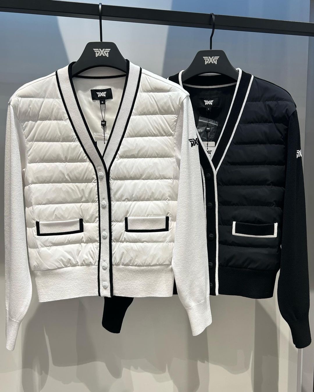 PX3009 PXG 여자 니트 패딩 화이트 / 블랙