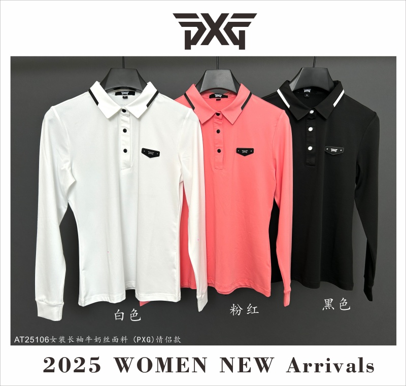 PX3005 PXG 여자 긴팔 티 화이트 / 블랙 / 핑크