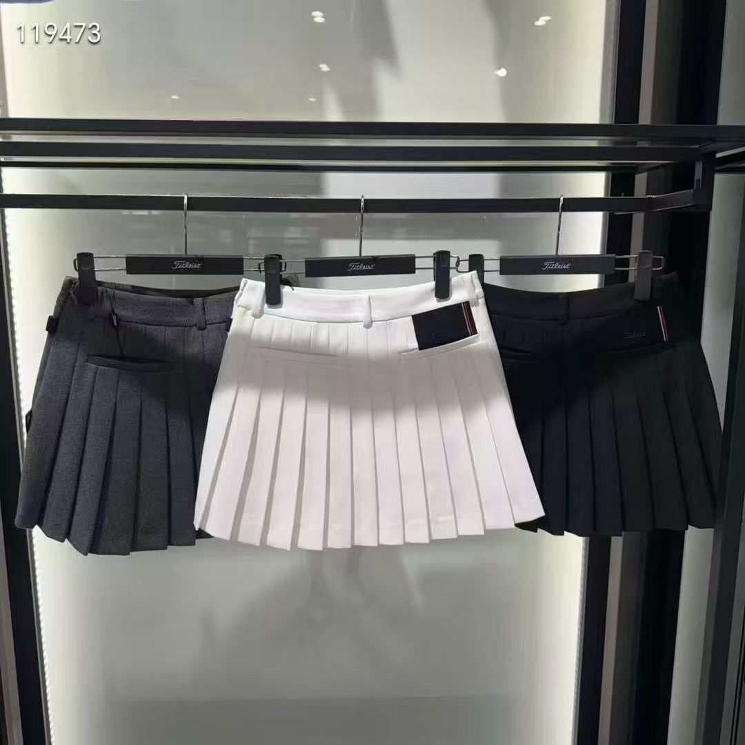 T3011 타이틀 여자 겨울 치마 블랙/화이트/그레이