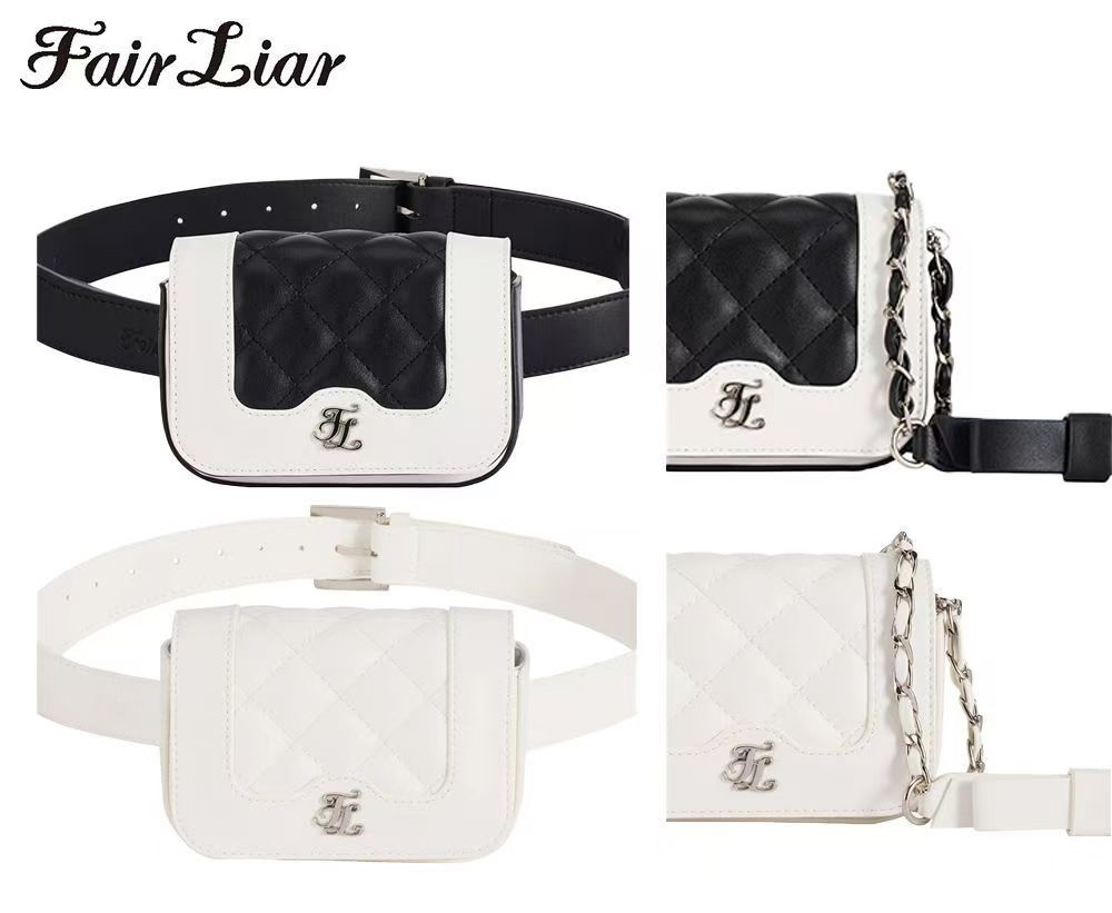 FAIR LIAR1001 블랙/화이트(2종용)  페어라이어 허리백&토트백 75000원