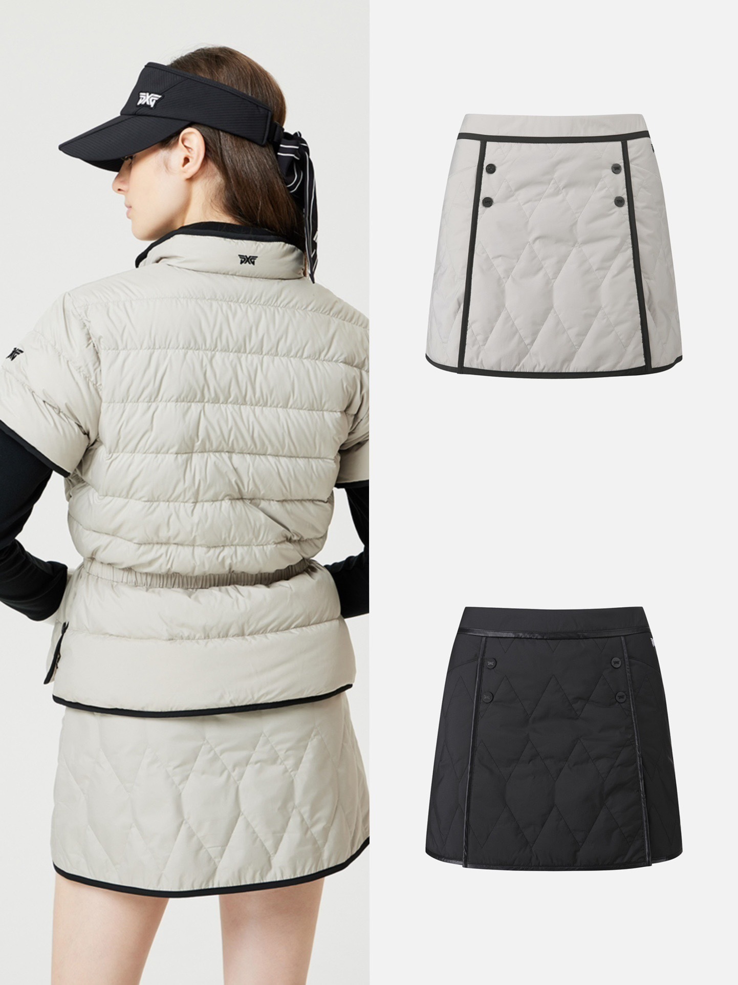 PX3028 PXG 여자 가을 치마 베이지/ 블랙 