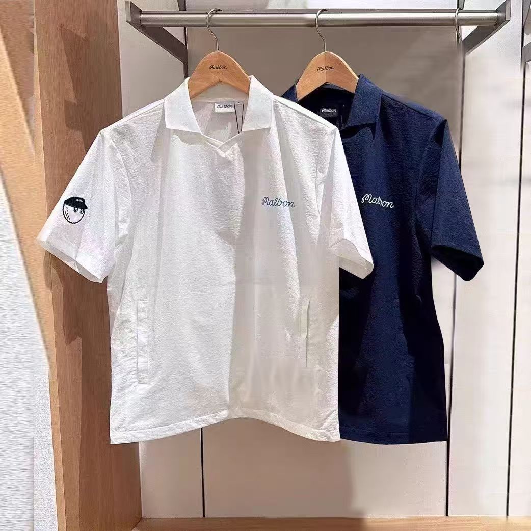 M2019 말본 남자 반팔 화이트/네이비
