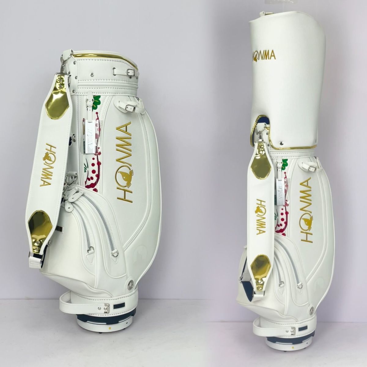 HONMA1001-CB 금색/화이트/블랙/금색꼿무늬 캐디백   HONMA  1198000원