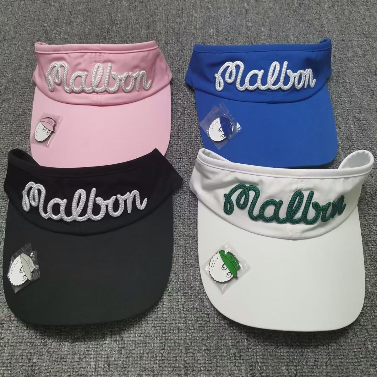 M1004-C 화이트/블랙/핑크/블루 모자 말본  35000원