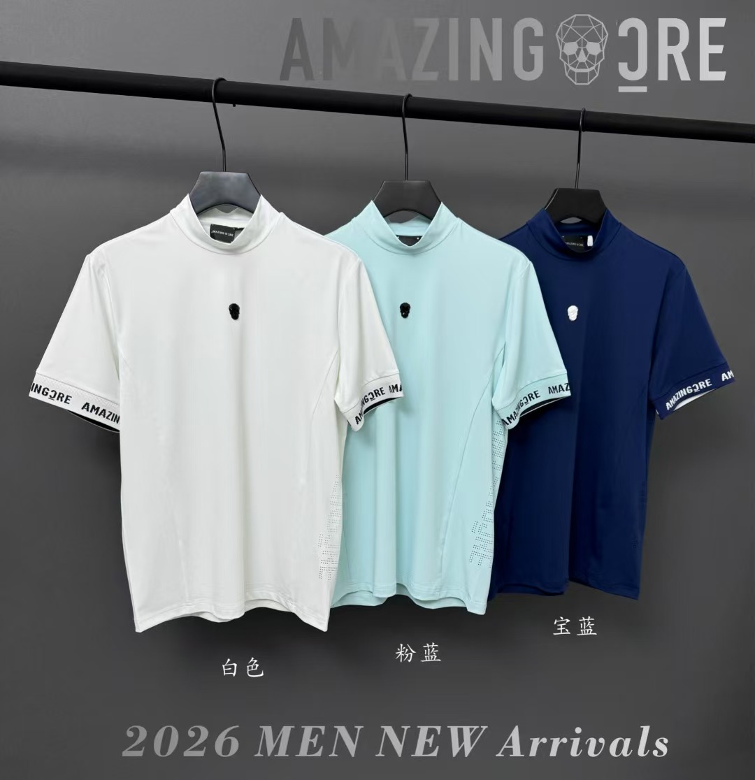 AMG2028 어메이징 반팔 티 화이트/하늘색/블루