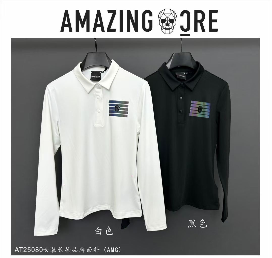 AMG3001 어메이징 여자 긴팔티 화이트/블랙