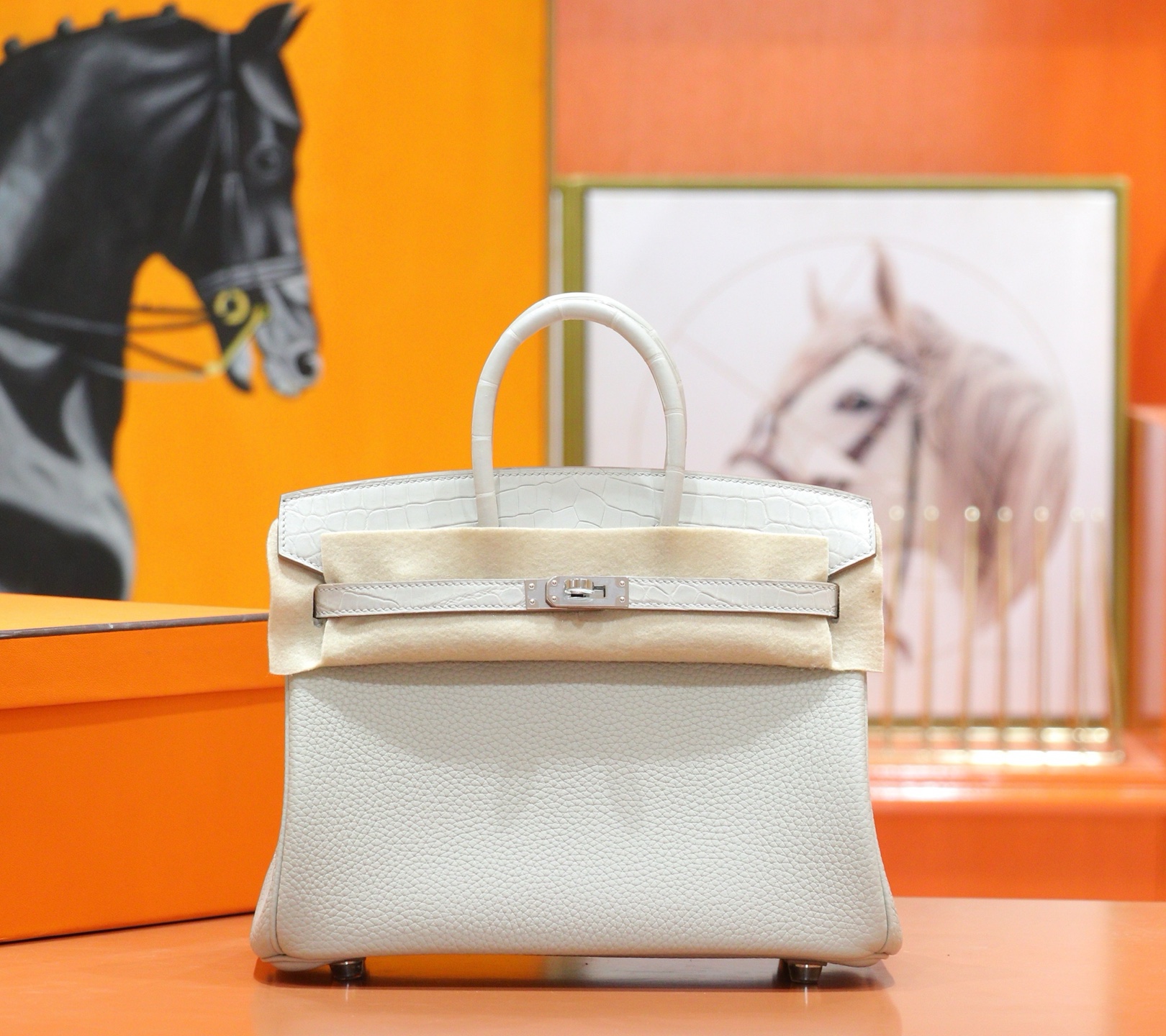 HERMES1001 HERMES 헤르메스 가방 아이보리 
