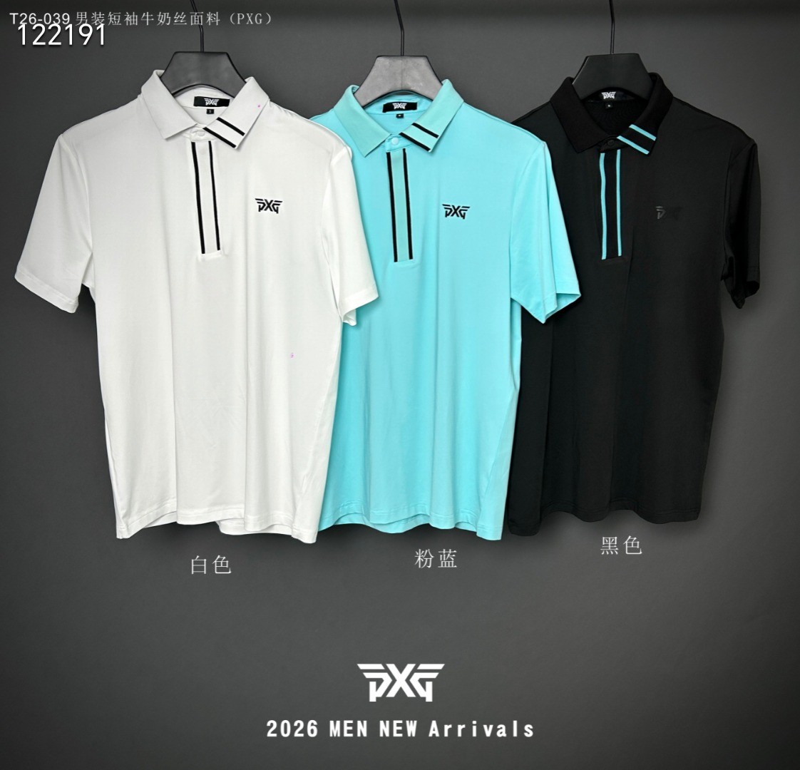 PX2025 PXG 남자 반팔 티 화이트/블랙/하늘색색 68000원