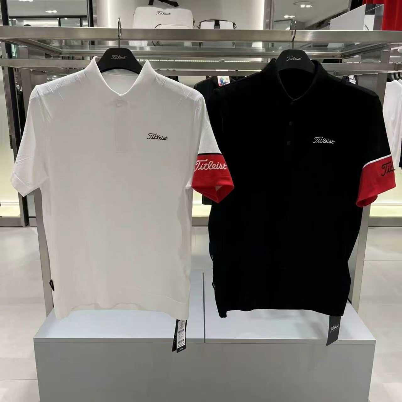 T2032 타이틀 남자 반팔 니트 티 화이트/블랙 89000원