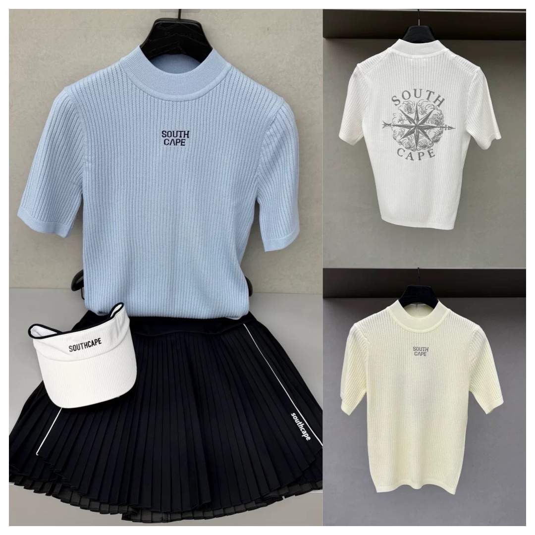 SCP3001 SOUTHCAPE 니트 티 화이트/옐로/블류 80000원
