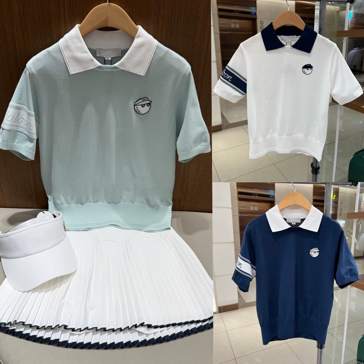 M3016 말본 여자 반팔티  블루/화이트/네이비 75000원