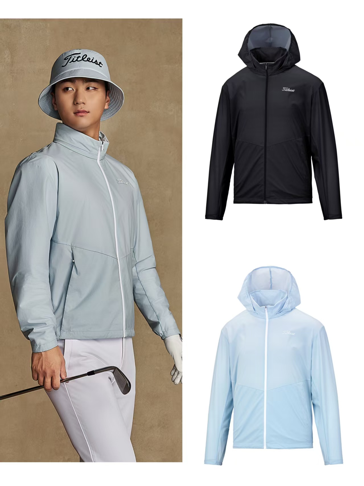 T2036 타이틀 남자 상의 하늘색/블랙 170000원