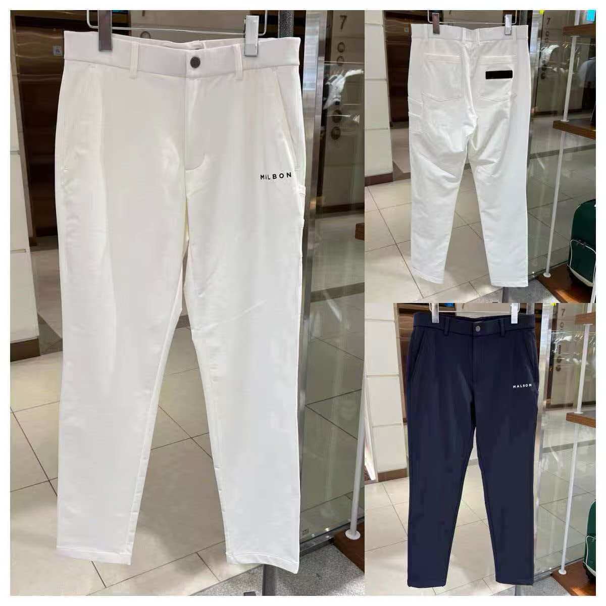 M2042 말본 남자 긴바지 화이트/네이비 78000원