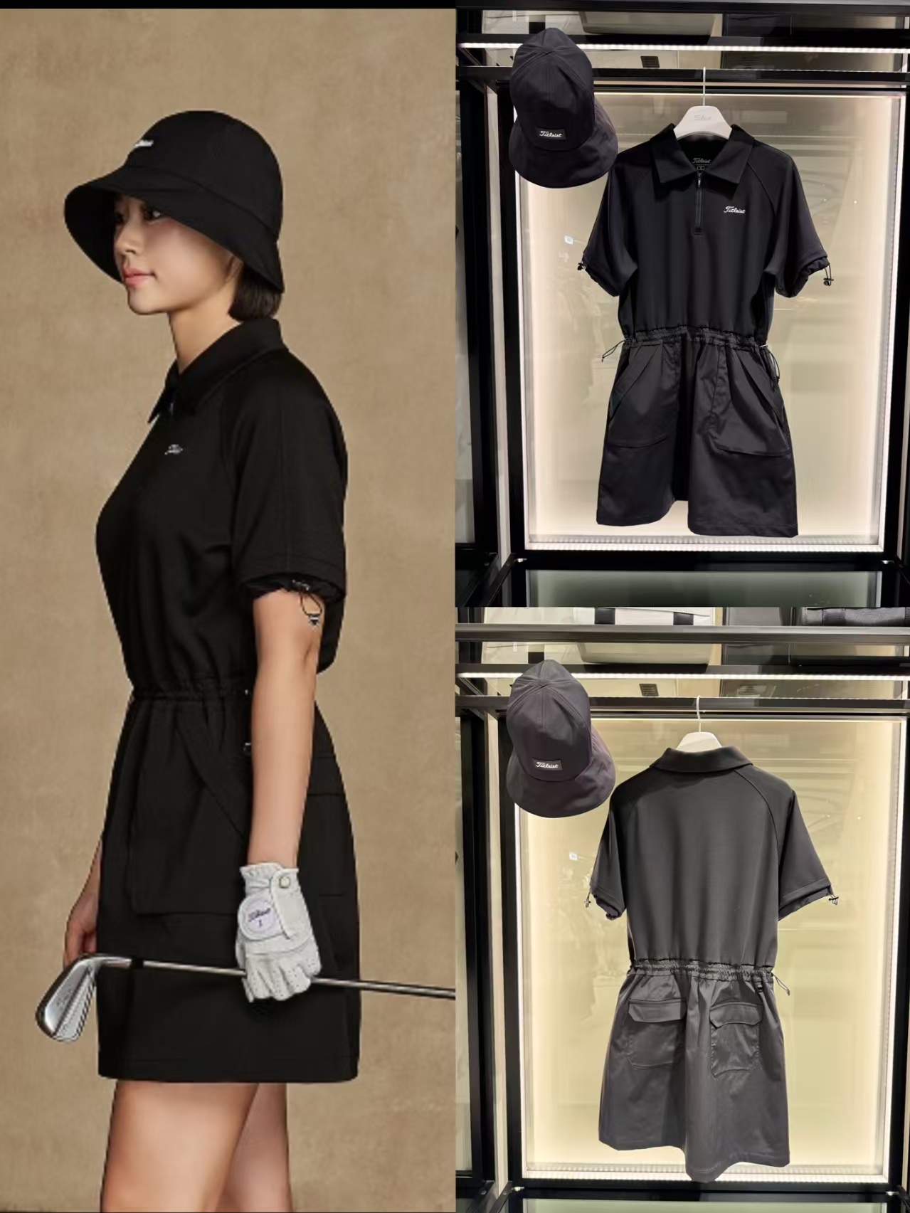 T3037 타이틀 여자 원피스 블랙 110000원