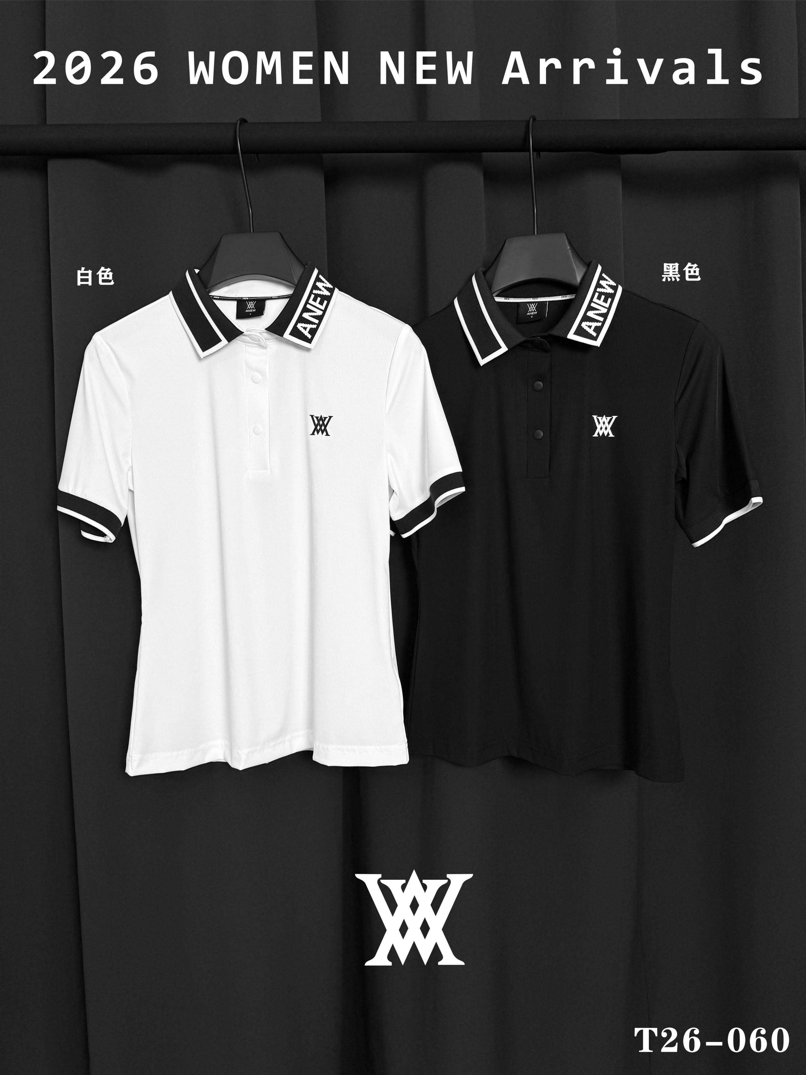 ANW3006 어뉴 여자 반팔티  화이트/블랙 68000원